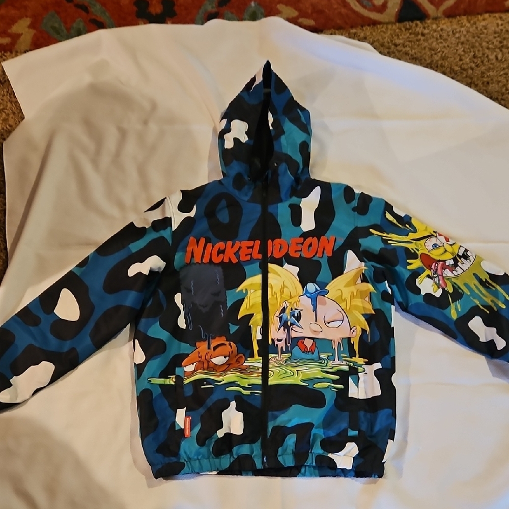 Nickelodeon Zombie Members Only X Windbreaker Sz M Missing Drawstring
